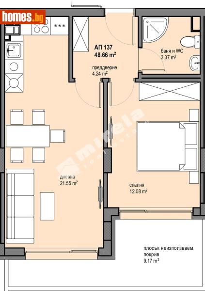 Двустаен, 57m² - Жк. Левски Г, София - Апартамент за продажба - МИРЕЛА - 117173692