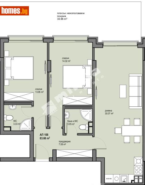 Тристаен, 98m² - Жк. Левски Г, София - Апартамент за продажба - МИРЕЛА - 117173811