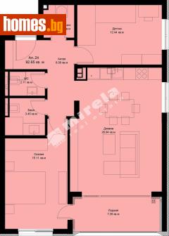 Тристаен, 102m² - Апартамент за продажба - 117173916