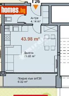 Едностаен, 44m² - Апартамент за продажба - 117173961