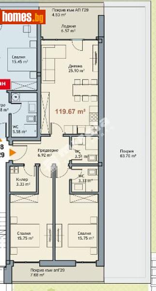 Тристаен, 120m² - М-т Ален Мак, Варна - Апартамент за продажба - МИРЕЛА - 117173963