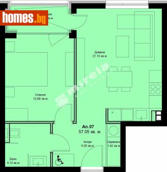 Двустаен, 63m² - Апартамент за продажба - 117174003