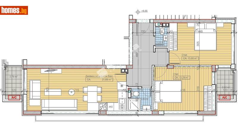 Тристаен, 96m² - М-т Гърдова глава, Крайградски зони - Апартамент за продажба - МИРЕЛА - 117174037