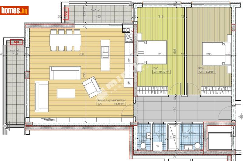 Тристаен, 153m² - М-т Гърдова глава, Крайградски зони - Апартамент за продажба - МИРЕЛА - 117174055