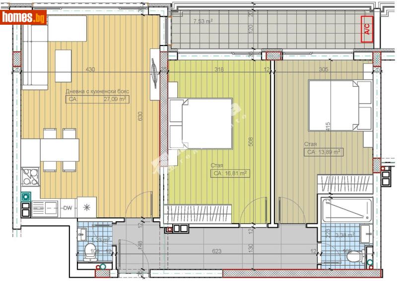 Тристаен, 106m² - М-т Гърдова глава, Крайградски зони - Апартамент за продажба - МИРЕЛА - 117174057