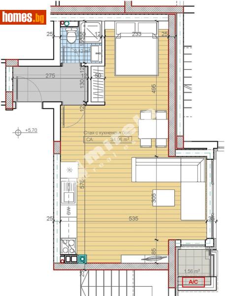 Едностаен, 58m² - М-т Гърдова глава, Крайградски зони - Апартамент за продажба - МИРЕЛА - 117174082