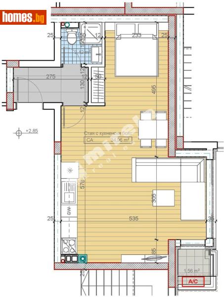 Едностаен, 58m² - М-т Гърдова глава, Крайградски зони - Апартамент за продажба - МИРЕЛА - 117174096