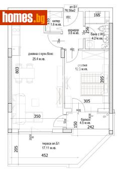 Двустаен, 89m² - Апартамент за продажба - 117174336