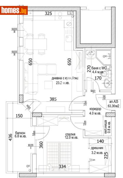 Двустаен, 74m² -  Кайсиева Градина, Варна - Апартамент за продажба - МИРЕЛА - 117174363