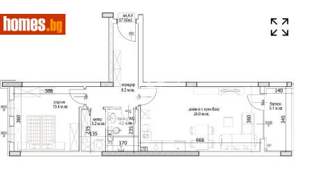 Двустаен, 79m² - Апартамент за продажба - 117174366