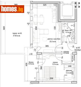 Двустаен, 115m² - Апартамент за продажба - 117174706