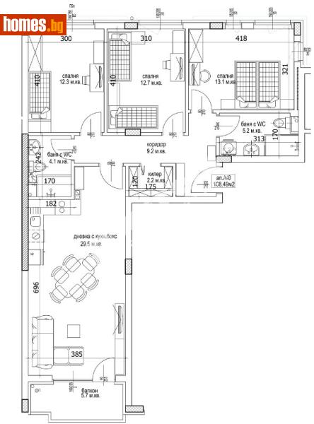 Четиристаен, 129m² -  Кайсиева Градина, Варна - Апартамент за продажба - МИРЕЛА - 117174723