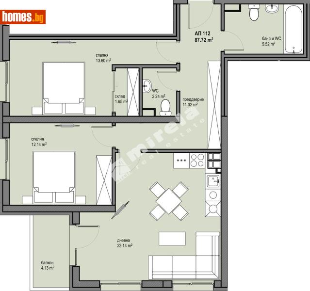 Тристаен, 102m² - Жк. Левски Г, София - Апартамент за продажба - МИРЕЛА - 117174866