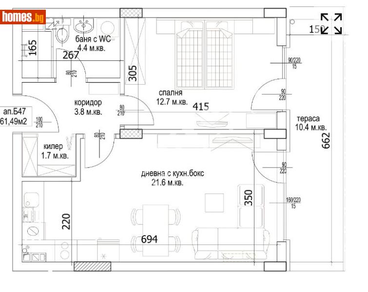 Двустаен, 72m² -  Кайсиева Градина, Варна - Апартамент за продажба - МИРЕЛА - 117175017