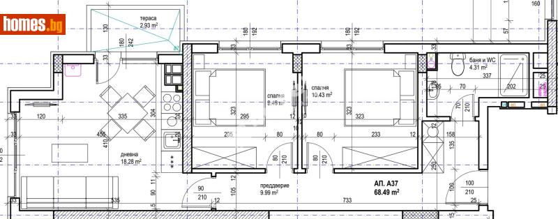 Тристаен, 77m² - Жк. Красна Поляна, София - Апартамент за продажба - МИРЕЛА - 117175203