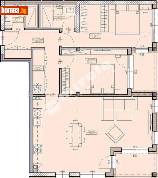 Тристаен, 122m² -  Кайсиева Градина, Варна - Апартамент за продажба - МИРЕЛА - 117188231