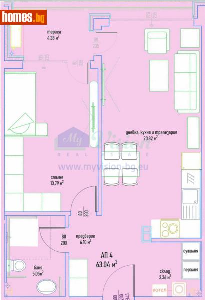 Двустаен, 76m² - Кв. Малинова Долина, София - Апартамент за продажба - Myvision Real Estate - 117238933