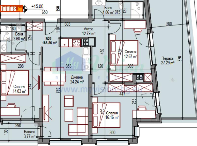 Четиристаен, 166m² - Жк. Сухата Река, София - Апартамент за продажба - Myvision Real Estate - 117238940