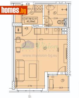 Едностаен, 48m² - Апартамент за продажба - 117239037