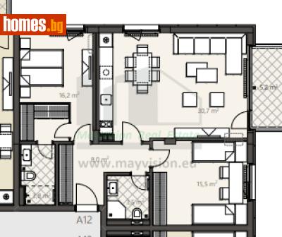 Тристаен, 96m² - Апартамент за продажба - 117239379