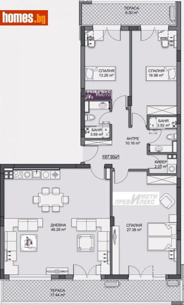 Четиристаен, 204m² - Кв. Кършияка, Пловдив - Апартамент за продажба - Превилекс имоти ЕООД - 117254190