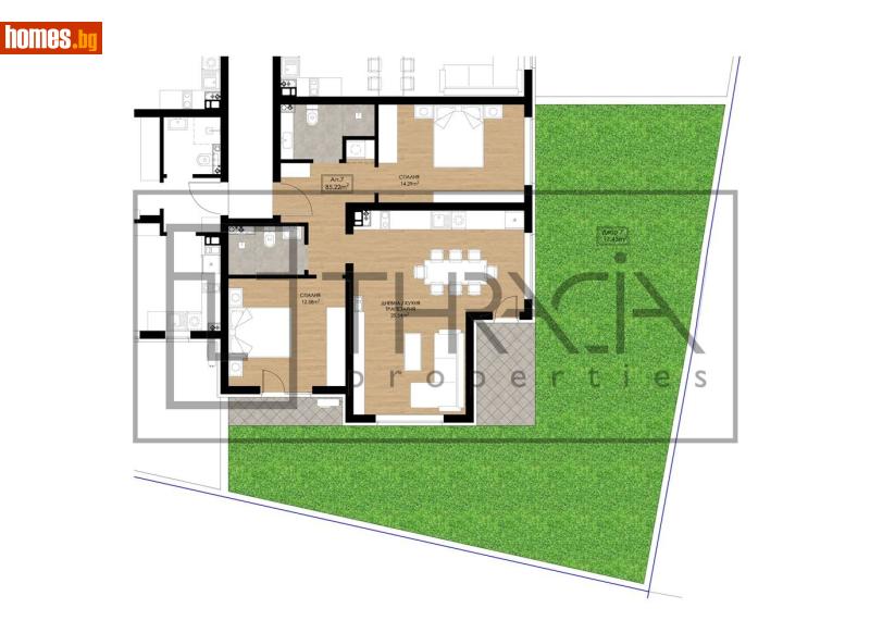 Тристаен, 99m² - Кв. Горубляне, София - Апартамент за продажба - Тракия Пропъртийс - 117259376
