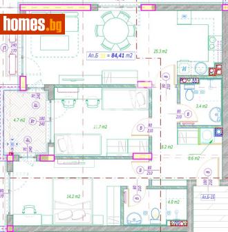 Тристаен, 104m² - Апартамент за продажба - 117301195