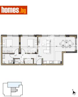 Тристаен, 96m² - Апартамент за продажба - 117369650
