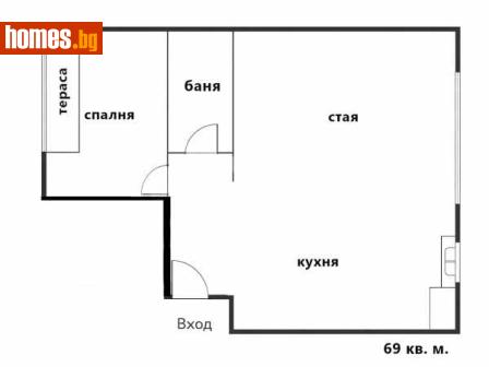 Двустаен, 69m² - Апартамент за продажба - 117401303