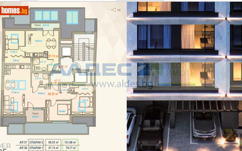 Тристаен, 132m² -  Център, София - Апартамент за продажба - АЛДЕС НЕДВИЖИМИ ИМОТИ - 117461268