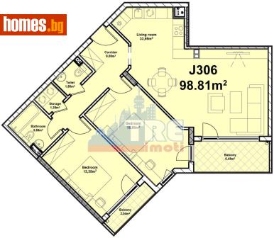 Тристаен, 116m² - Апартамент за продажба - 117464505