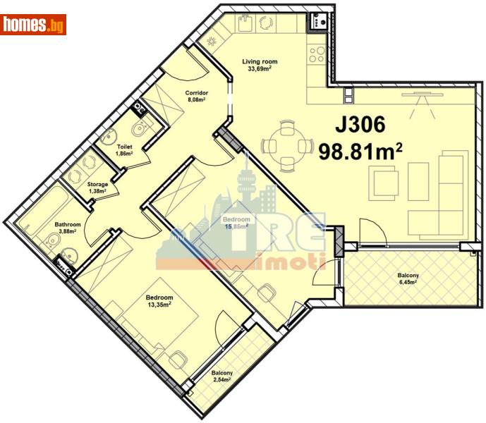 Тристаен, 116m² - Жк. Полигона, София - Апартамент за продажба - ТЕНДЕНЗ РИАЛ ЕСТЕЙТ - 117464505