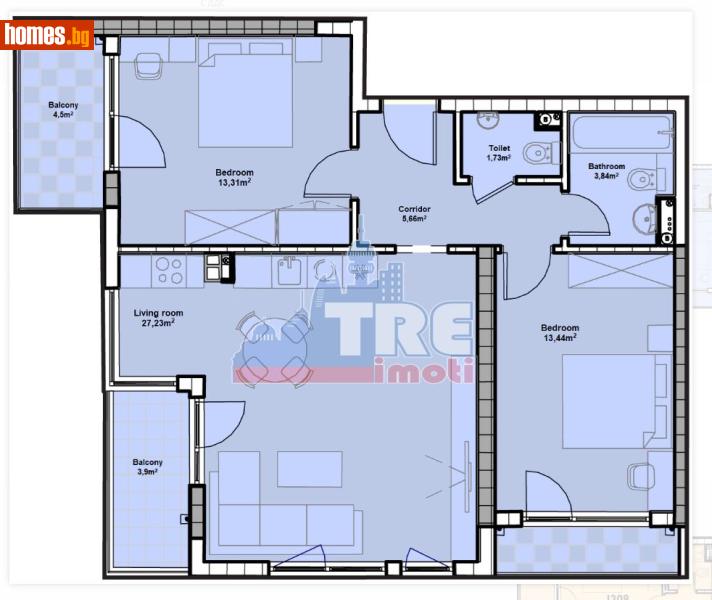 Тристаен, 109m² - Жк. Полигона, София - Апартамент за продажба - ТЕНДЕНЗ РИАЛ ЕСТЕЙТ - 117464506