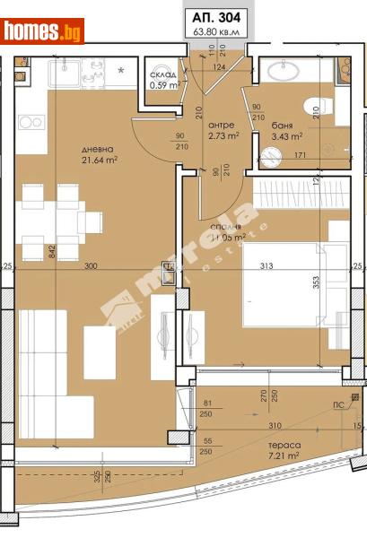 Двустаен, 64m² - Гр.Созопол, Созопол - Апартамент за продажба - МИРЕЛА - 117503507