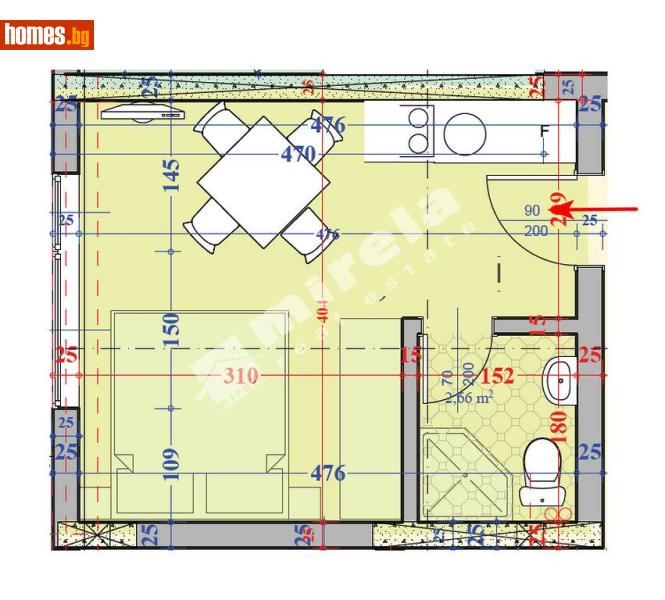 Едностаен, 26m² - С.Кранево, Балчик - Апартамент за продажба - МИРЕЛА - 117503900