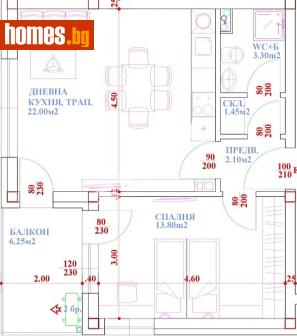 Двустаен, 68m² - Апартамент за продажба - 117506075