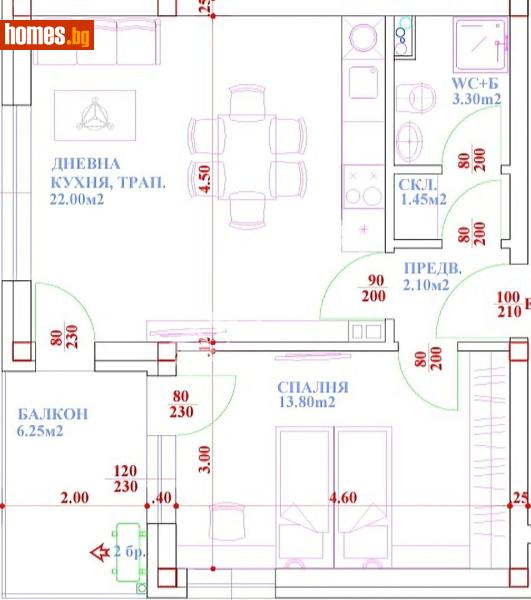 Двустаен, 68m² - Гр.Созопол, Созопол - Апартамент за продажба - МИРЕЛА - 117506075