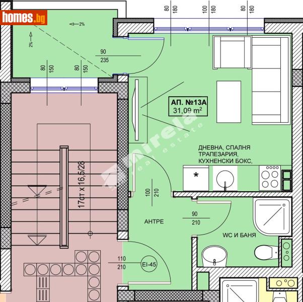 Едностаен, 41m² - Гр.Поморие, Поморие - Апартамент за продажба - МИРЕЛА - 117506241