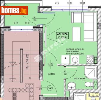 Едностаен, 41m² - Апартамент за продажба - 117506243