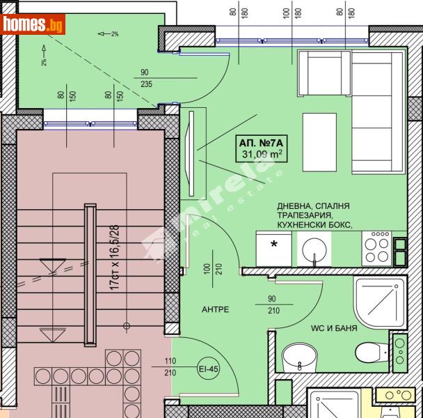 Едностаен, 41m² - Гр.Поморие, Поморие - Апартамент за продажба - МИРЕЛА - 117506243