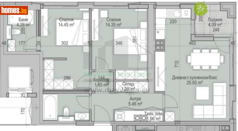 Тристаен, 113m² - Кв. Кръстова Вада, София - Апартамент за продажба - Myvision Real Estate - 117507233