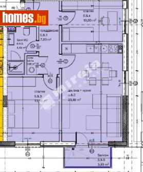 Тристаен, 89m² - Апартамент за продажба - 117607454