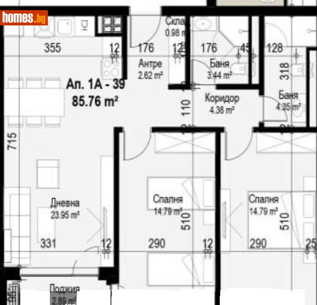 Тристаен, 102m² - Жк. Банишора, София - Апартамент за продажба - Азмар имоти - 117618396
