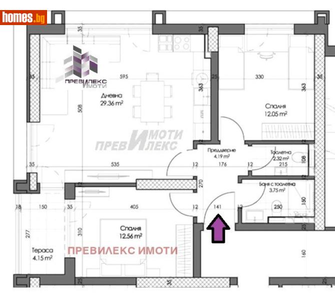 Тристаен, 104m² - Кв. Кършияка, Пловдив - Апартамент за продажба - Превилекс имоти ЕООД - 117659014