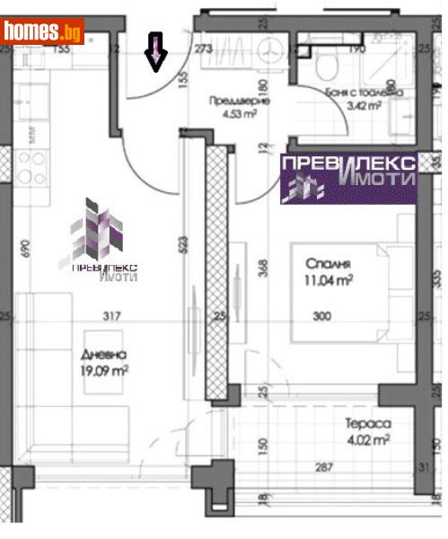 Двустаен, 59m² - Кв. Кършияка, Пловдив - Апартамент за продажба - Превилекс имоти ЕООД - 117674440
