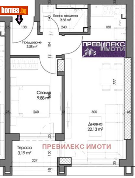 Двустаен, 61m² - Жк. Гагарин, Пловдив - Апартамент за продажба - Превилекс имоти ЕООД - 117674442