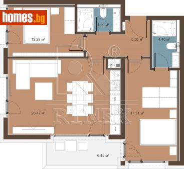 Тристаен, 106m² - Апартамент за продажба - 117685312
