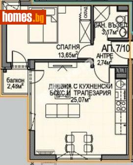 Двустаен, 61m² - Апартамент за продажба - 117688156