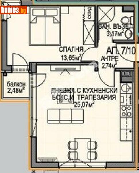 Двустаен, 61m² - Жк. Обеля 2, София - Апартамент за продажба - МИРЕЛА - 117688156