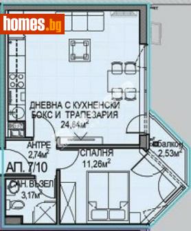 Двустаен, 60m² - Апартамент за продажба - 117688244